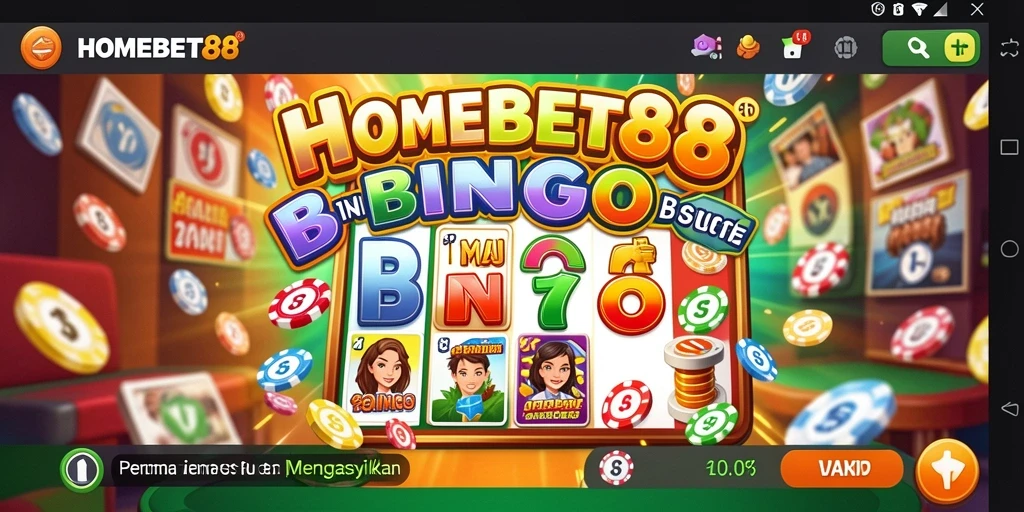 Tangkapan layar permainan HOMEBET88 memperlihatkan aksi seru Bingo.