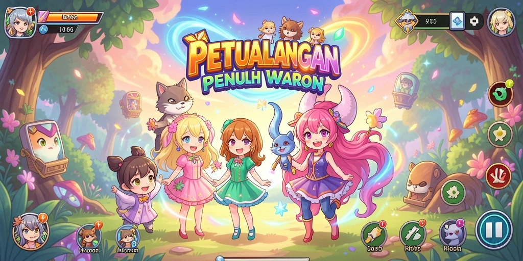 Screenshot menampilkan aksi karakter Anime dalam game KEPO66.