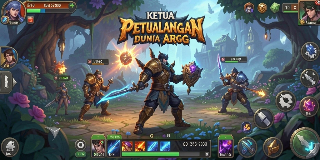 Screenshot gameplay KETUA menunjukkan aksi pertempuran yang mendebarkan.