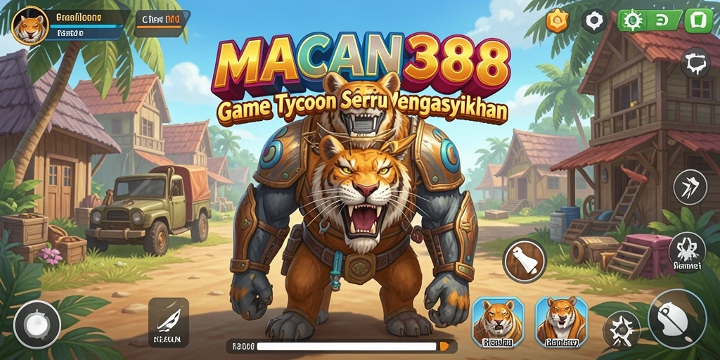 Tampilan gameplay MACAN388 yang seru dalam membangun bisnis Tycoon.