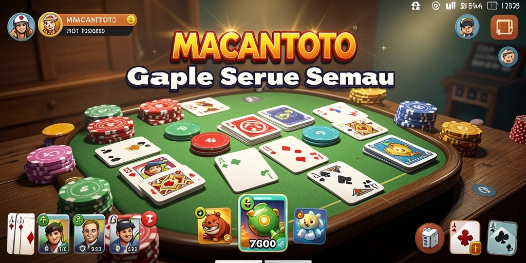 Tampilan gameplay seru dalam permainan Gaple MACANTOTO.
