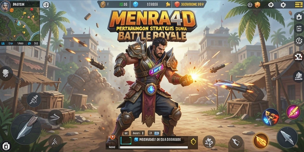 Tampilan dramatis pertempuran di MENARA4D dengan pemandangan yang memukau.