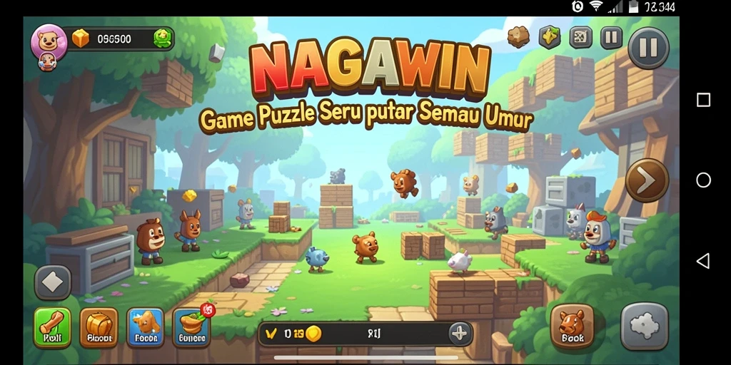 Gambaran gameplay seru dan menantang dari NAGAWIN.