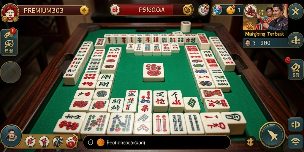 Screenshot gameplay PREMIUM303 menampilkan pengalaman bermain Mahjong yang mendebarkan.