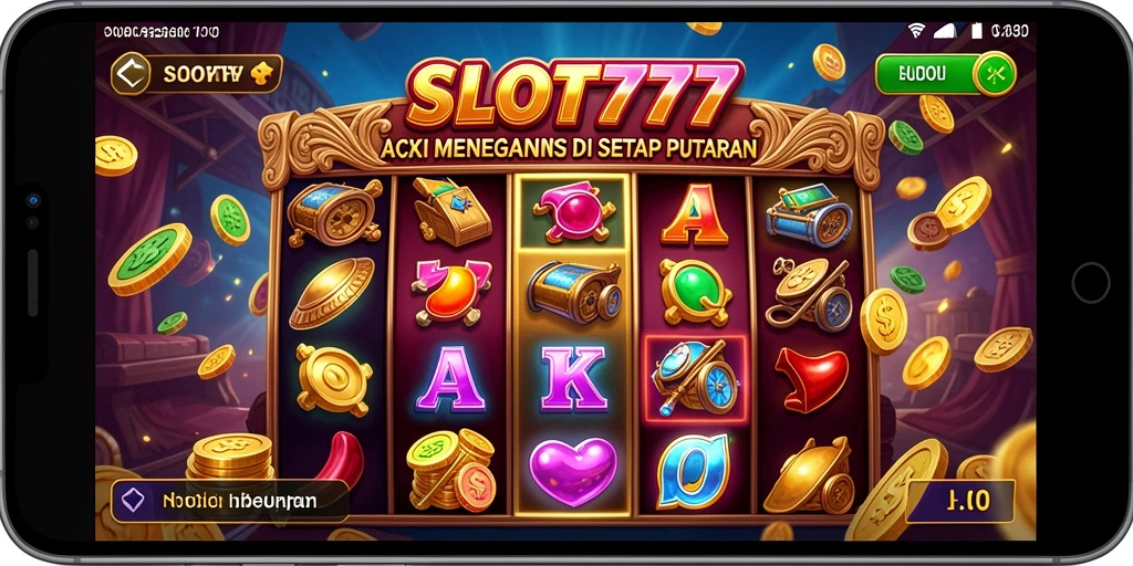 Tampilan gameplay SLOT777 yang mendebarkan dan penuh aksi.