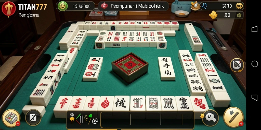 Screenshot gameplay menunjukkan pemain menyusun Mahjong dengan strategis.